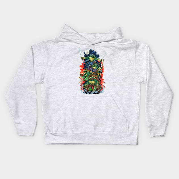 OUT OF THE SEWERS Kids Hoodie by Figzy